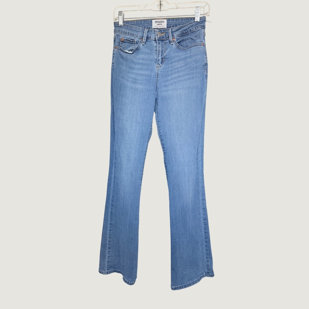 Denizen from Levis Women Mid Rise Bootcut Jeans Medium Wash Blue Denim 28x32